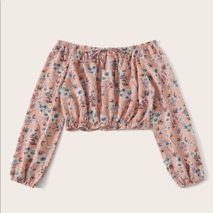 Floral Tie Neck Blouse